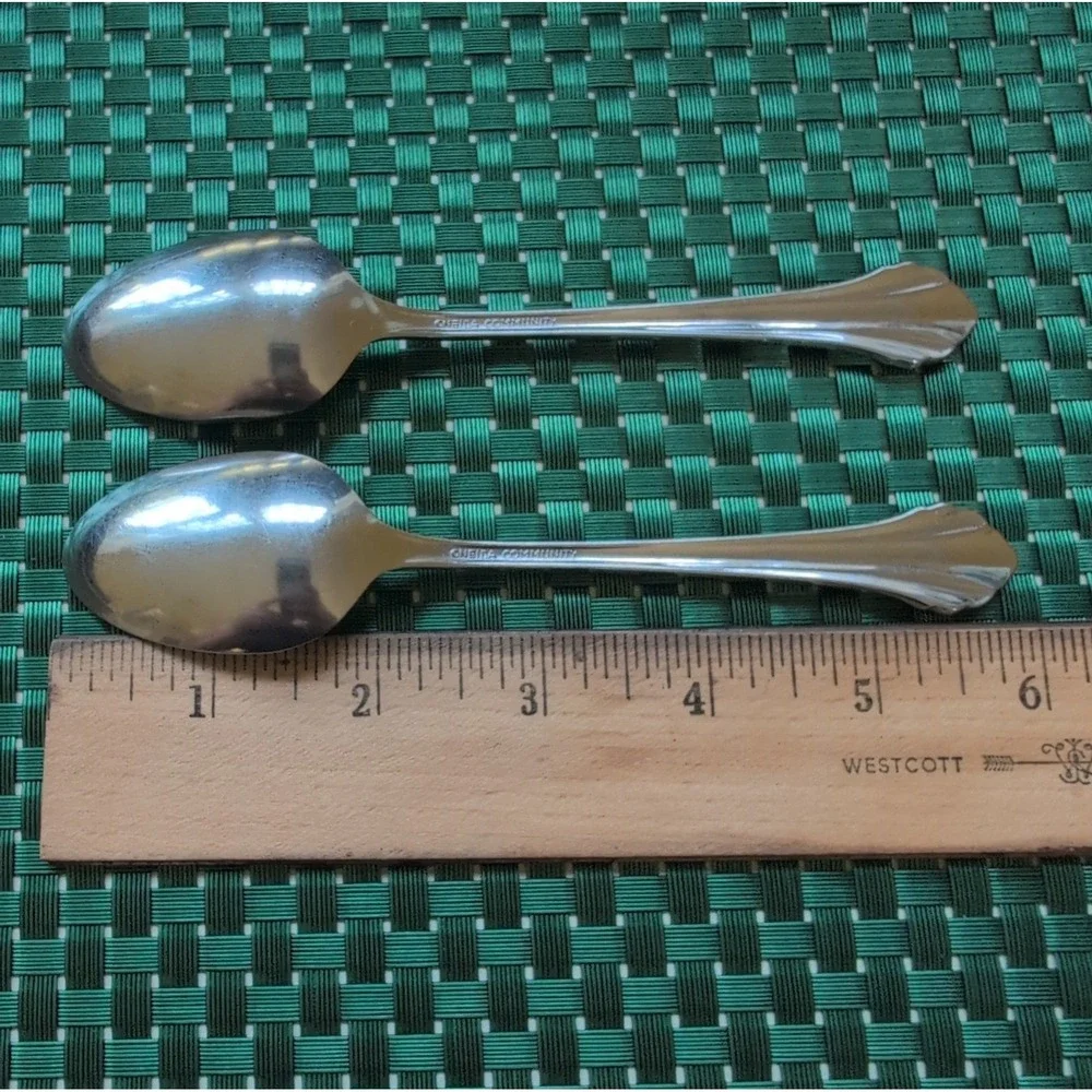 Oneida CLARETTE Teaspoons Set Lot of 2 Community Betty Crocker Stainless USA Vtg